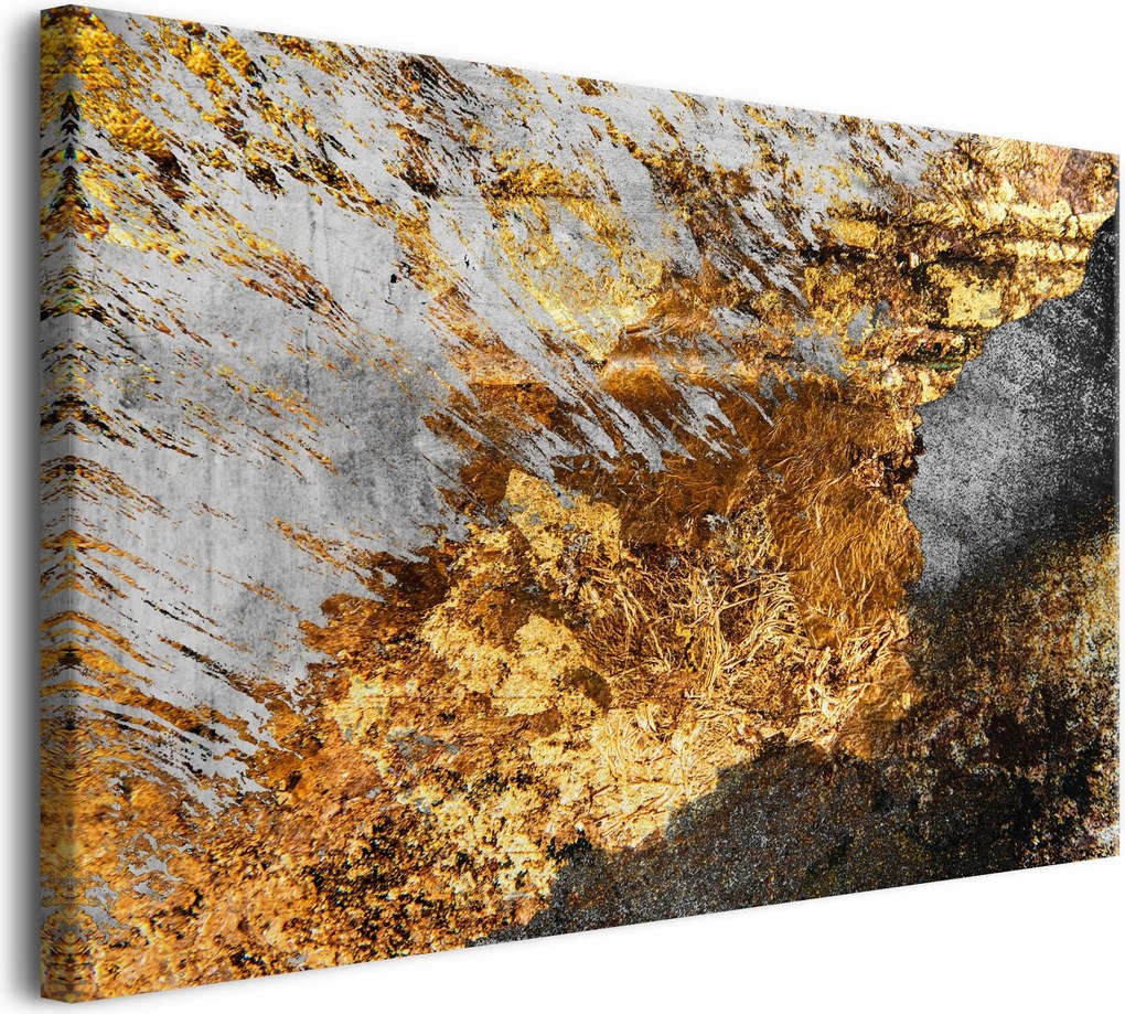 Modern Vászon Falikép Beton Arany Absztrakt Glamour Dekoráció