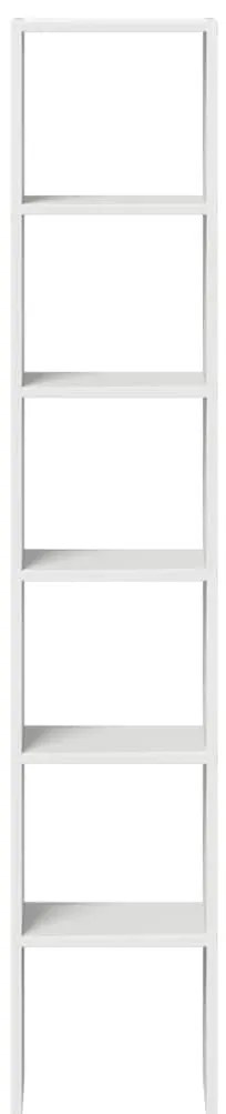 2 db fehér színű szerelt fa könyvespolcok halmozható 30x30x80cm