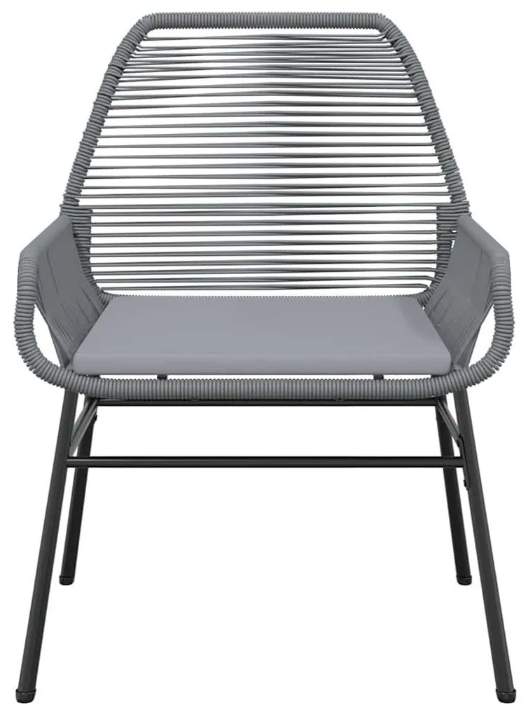 7 részes szürke polyrattan üveg kerti étkezőgarnitúra párnával