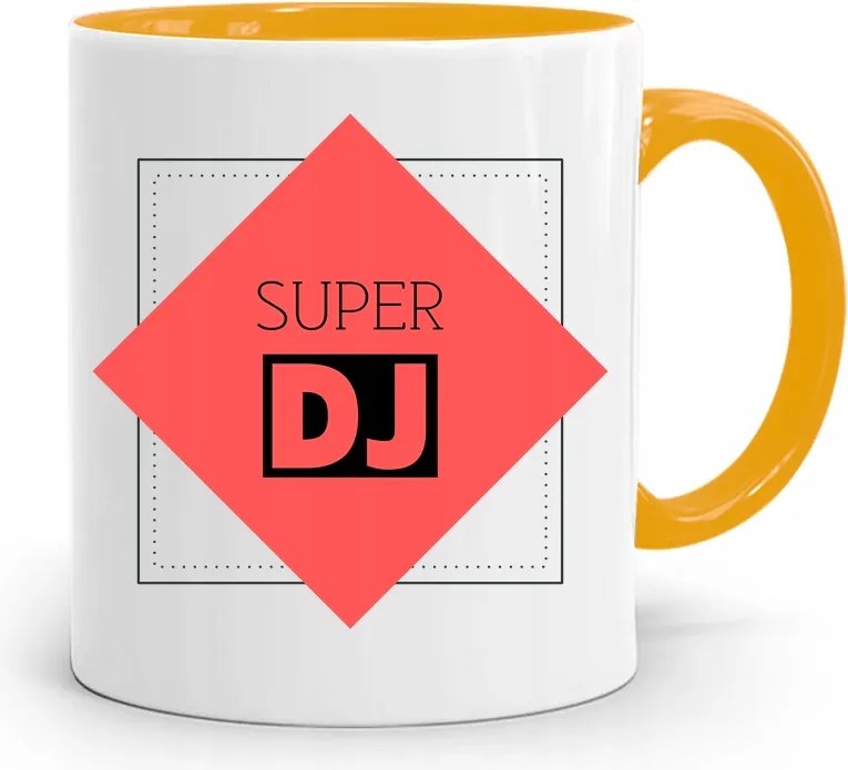 Dja Zene Bögre Sárga Szuper Dj Ajándék fényképes nyomtatással