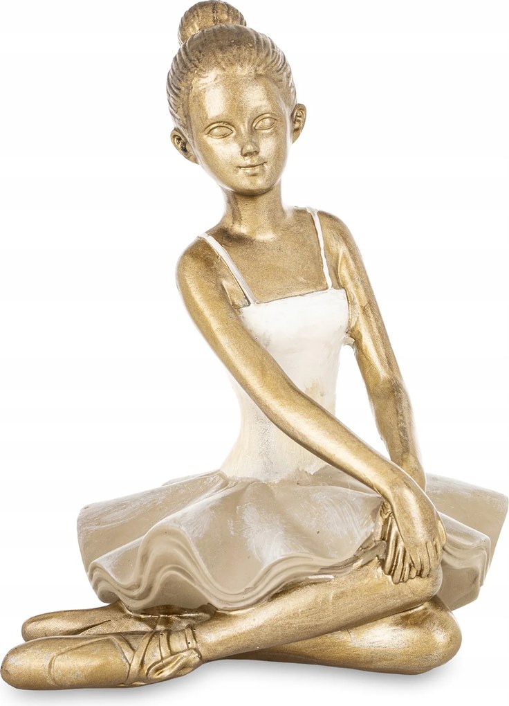 Ülő balerina figura arany kislány balerina figura