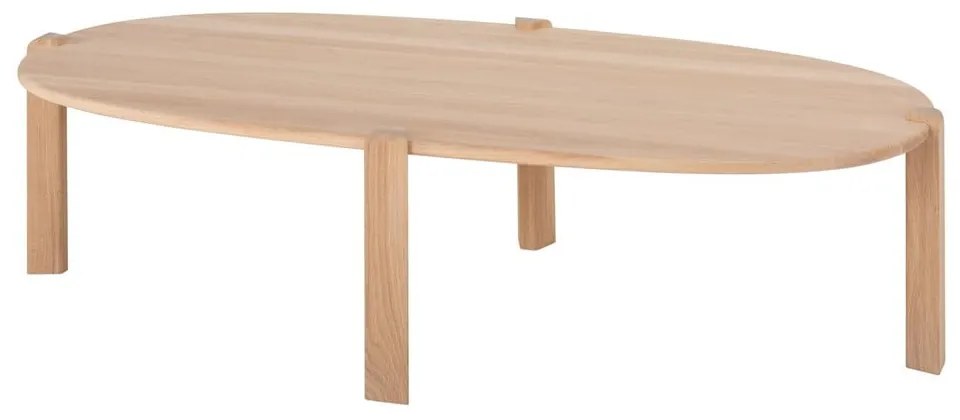 Natúr színű tölgyfa dohányzóasztal 80x150 cm Kulin – Gazzda