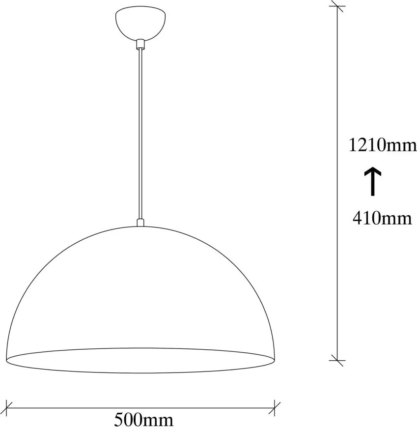 Sivani MR-723 fekete-arany fém függőlámpa, Ø50 cm