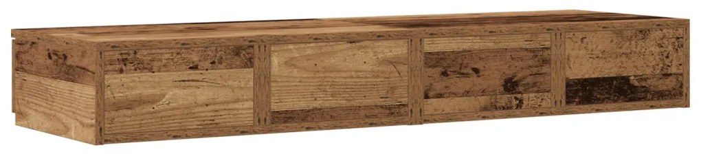 Ágytárolók Régi Fa 120x36,5x16,5 cm Műanyag Fából