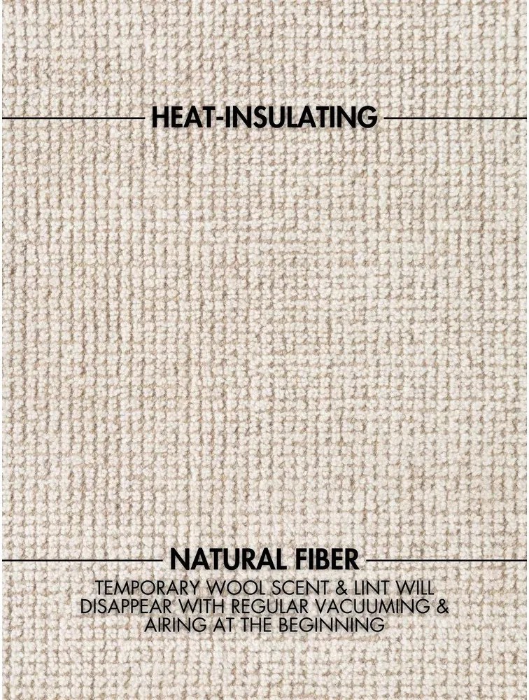 Krémszínű kézi szövésű gyapjú kerek szőnyeg ø 160 cm Greenwich – Ted Baker