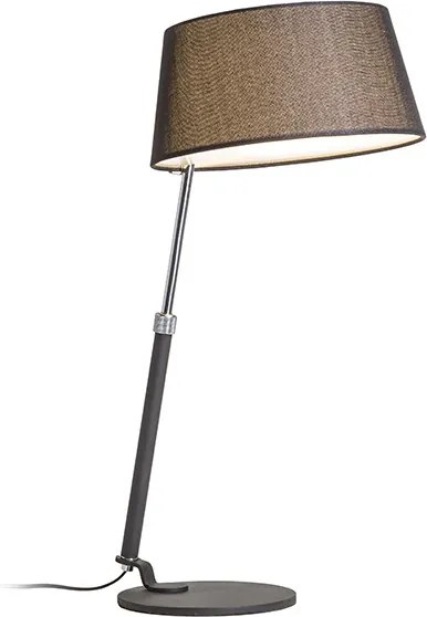 RENDL RITZY asztali lámpa fekete króm 230V LED E27 15W