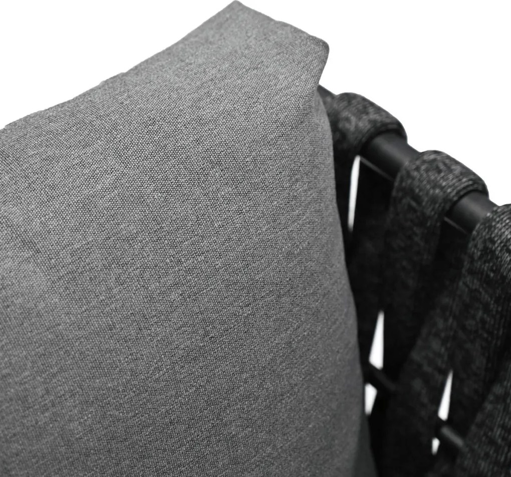 Kerti bútor garnitúra, fém, szürke, AZS-1604 GREY