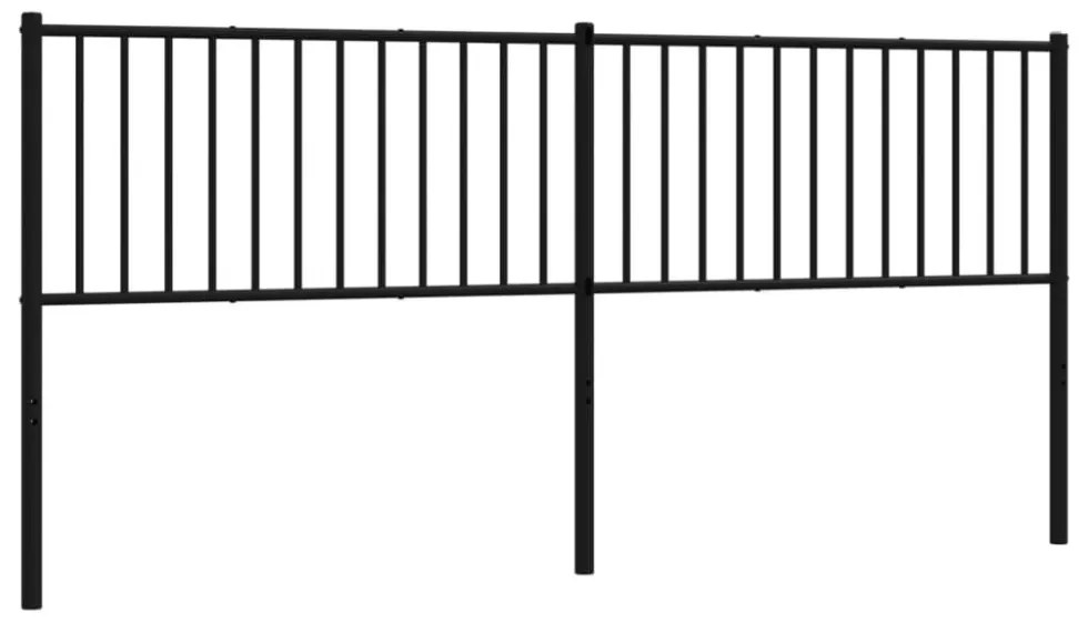 fekete fém fejtámla 193 cm