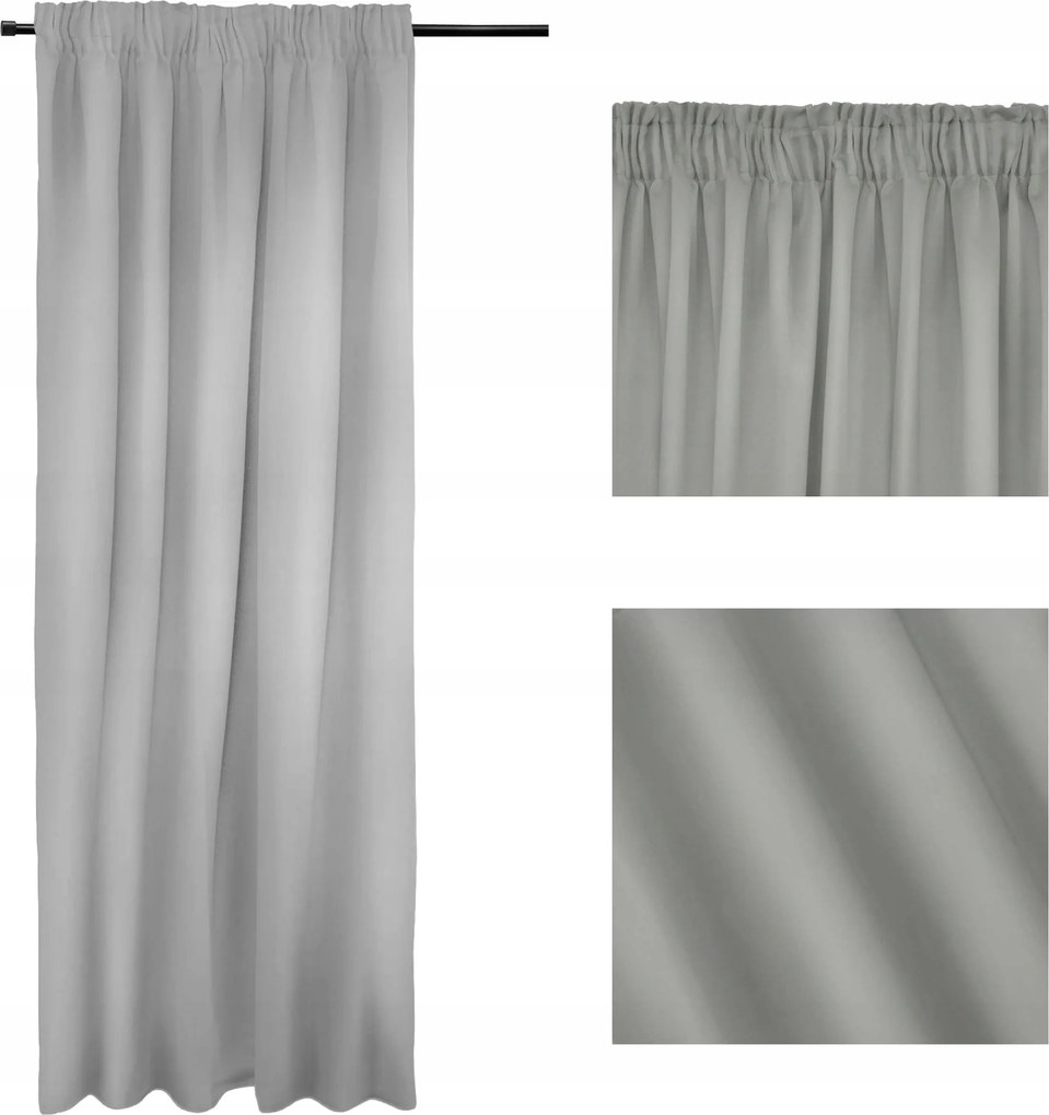 Kész függöny Sötétítő Függöny Blackout 140x250 Szürke Arctic