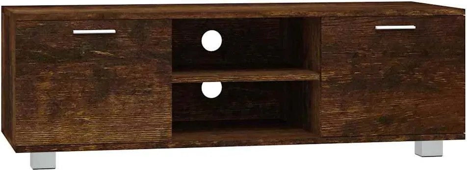 vidaXL füstös tölgy színű szerelt fa TV-szekrény 120 x 40,5 x 35 cm
