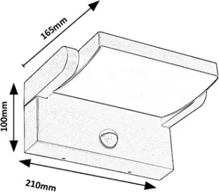 Brilagi-LED kültéri fali lámpa szenzorral ANKLE LED/18W/230V 4000K IP65