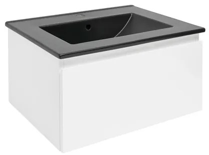 SAT B-WAY Fürdőszobaszekrény mosdóval 59x30x45 cm fehér fényes BWAY60WU4B
