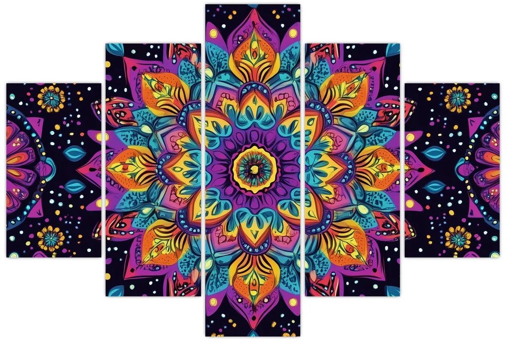 Kép - Kaleidoszkópos mandala (150x105 cm)