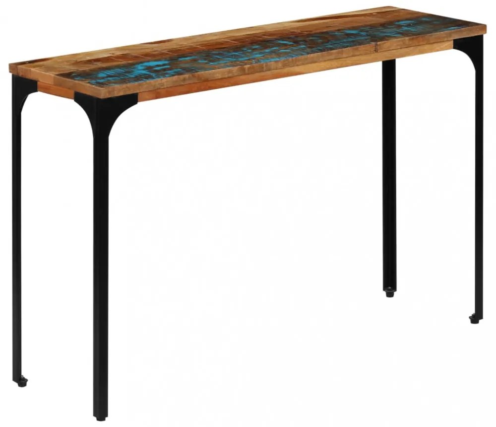 tömör újrahasznosított fa tálalóasztal 120 x 35 x 76 cm