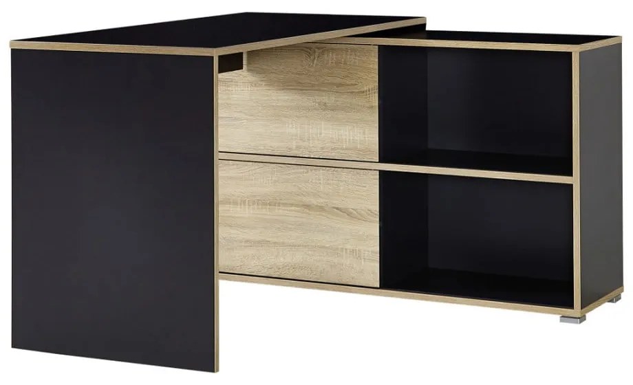 Íróasztal tölgyfa dekorral 120x120 cm Slide - Germania