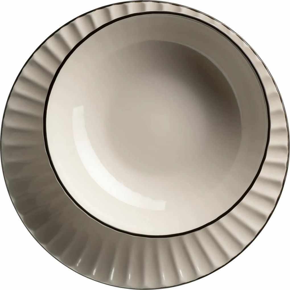 Mäser 8 db lapos és mély tányér szett OSITA – krémes