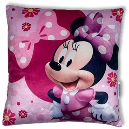 Disney Minnie Lovely párna, díszpárna 38x38 cm Velúr