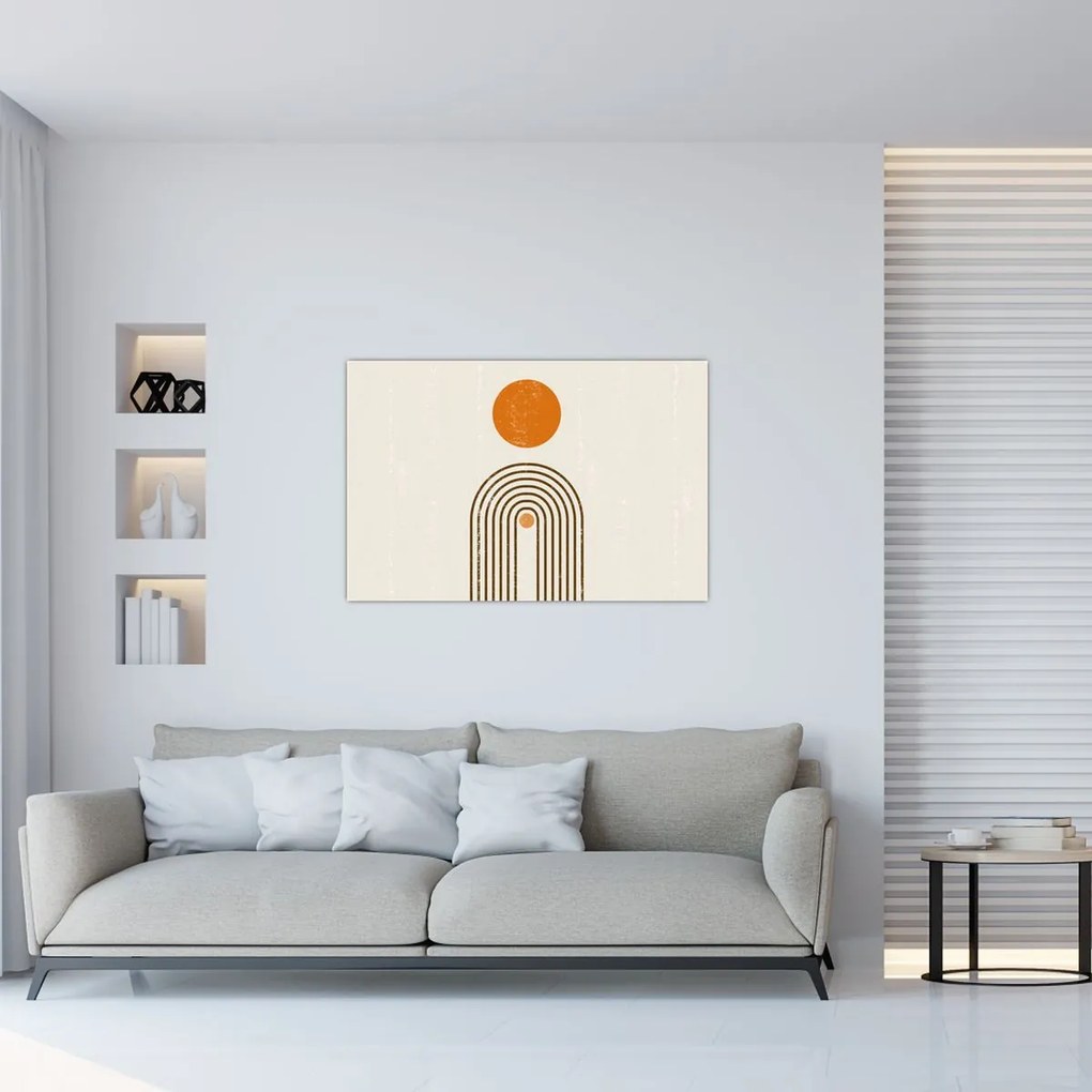 Kép - Barna ívek (90x60 cm)