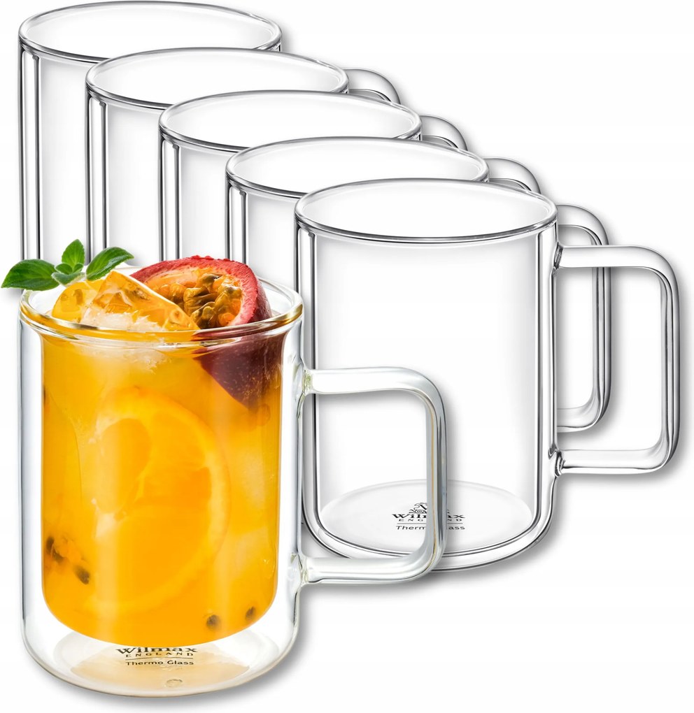 Wilmax duplafalú kávés és teás bögre 400 ml Hőüveg