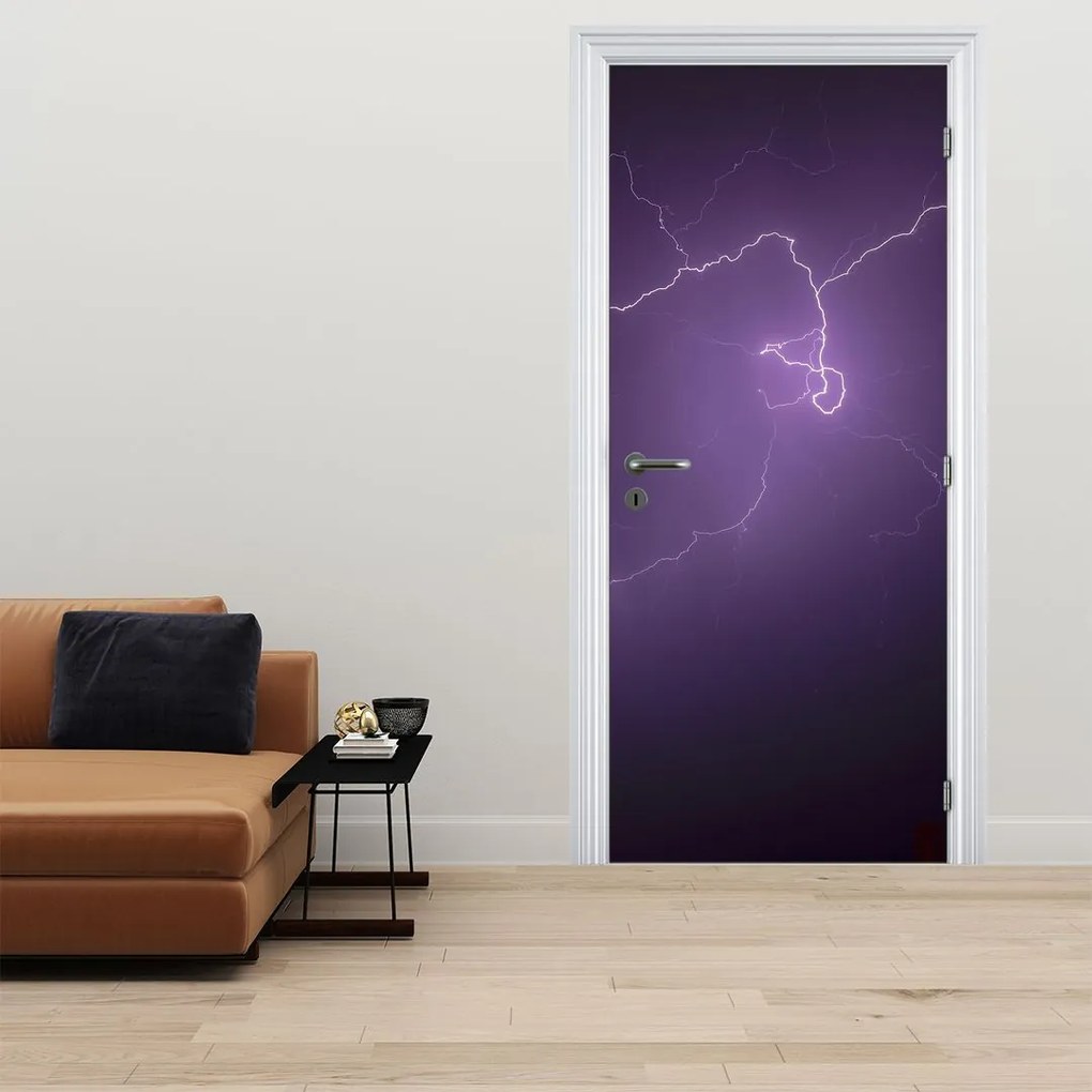 Fotótapéta ajtóra - Villám az égen (95x205cm)