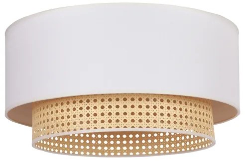 Duolla - Mennyezeti lámpa BOHO 3xE27/15W/230V, 60 cm, krém/rattan