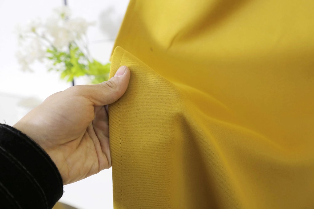 Sárga OXFORD függöny 140x250 cm Felfüggesztés: Hullámos sínszalag