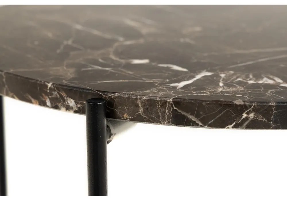 Kerek tárolóasztal márvány asztallappal ø 42 cm Avila – Actona