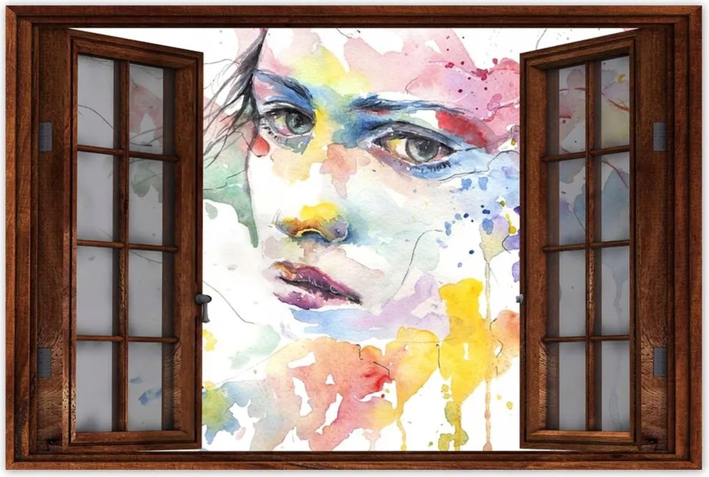 Poszterek 90x60 Akvarell Portré figura