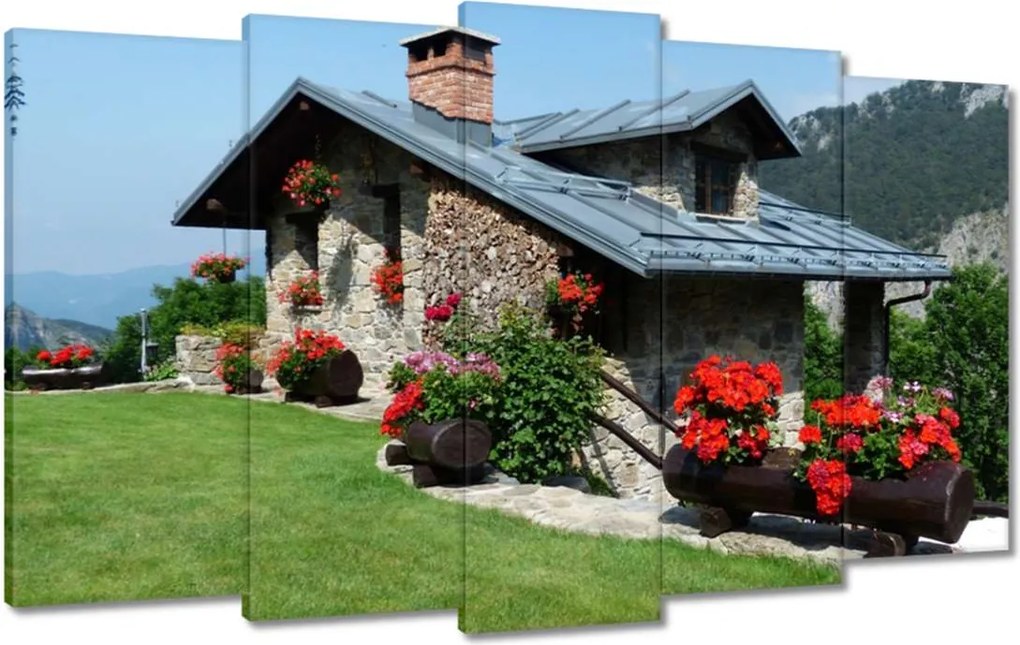 Festmények 100x60 Házikó a hegyekben