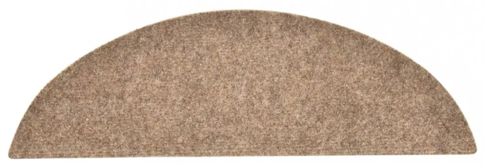 15 db krémszínű tűlyukasztott öntapadó lépcsőszőnyeg 56x17x3 cm