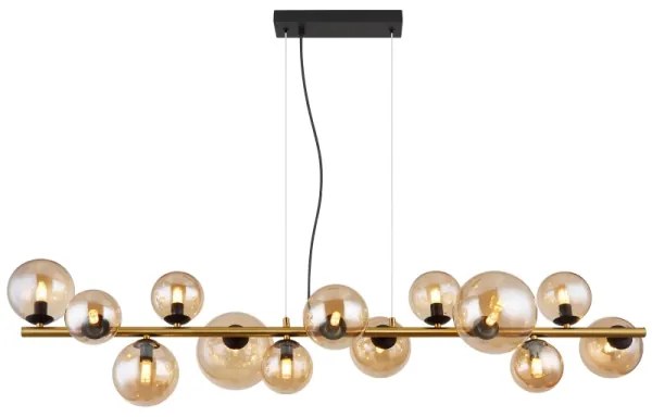 Globo 56135-13H - LED csillár kábeles felfüggesztéssel RIHA 13xG9/3,5W/230V sárgaréz