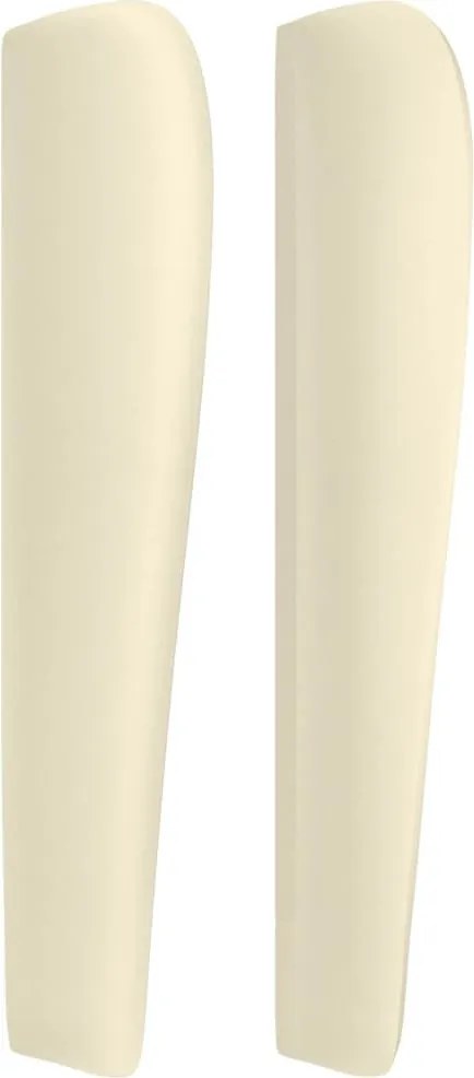 krémszínű műbőr fejtámla szárnyakkal 83 x 23 x 118/128 cm