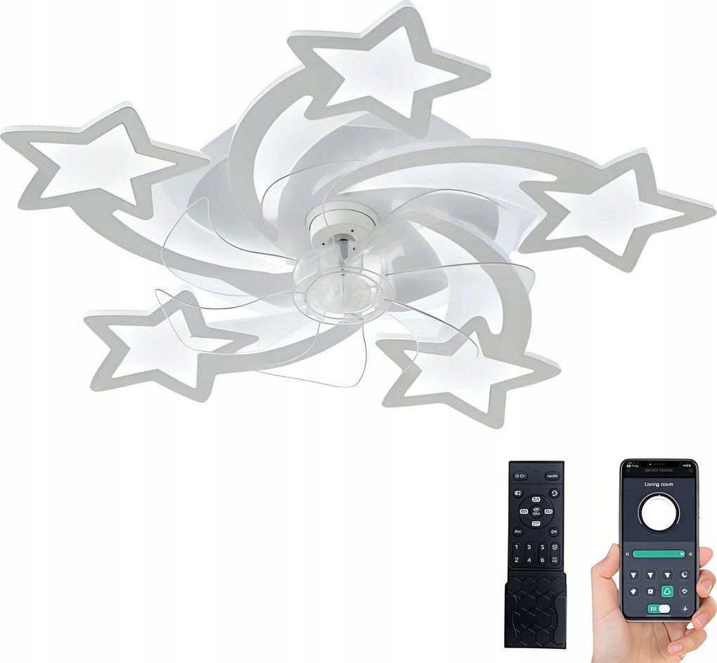 Szabályozható Mennyezeti Lámpa Led Csillárok Fehér Modern Távirányítós Szélmalom