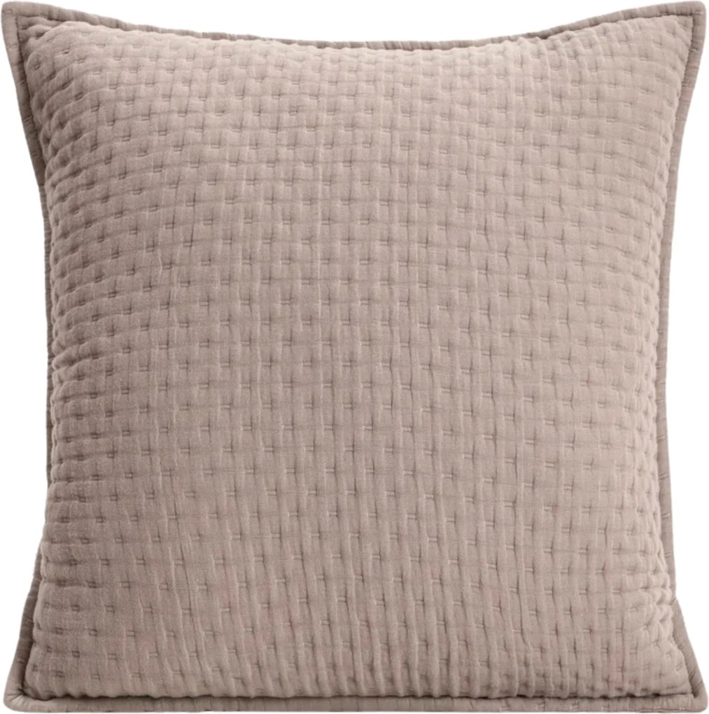 Anisha párnahuzat bézs dekoratív foltvarrással 45x45cm Homla