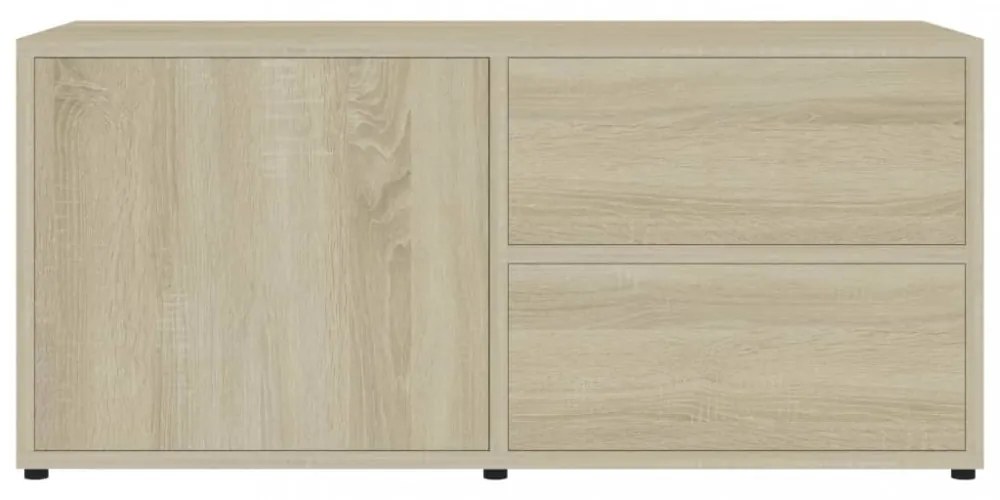 sonoma tölgy színű szerelt fa TV-szekrény 80 x 34 x 36 cm