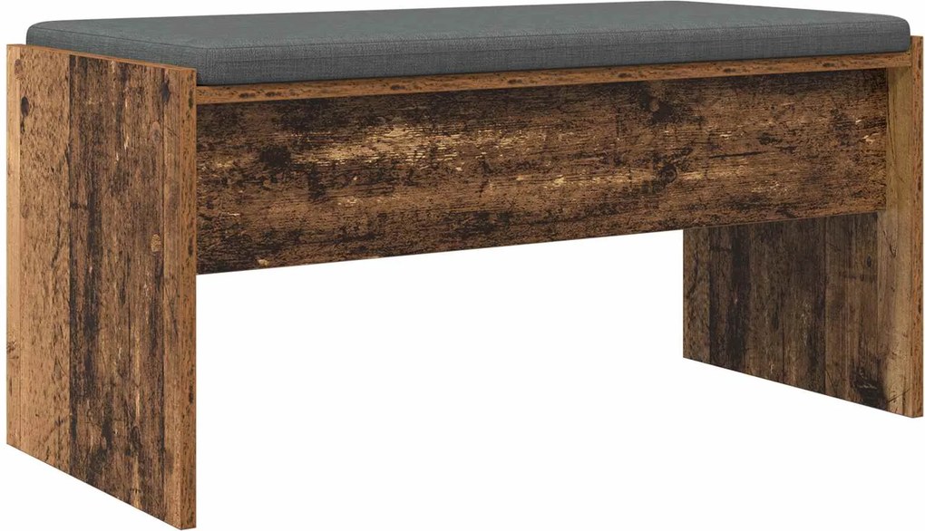 vidaXL Előtér pad párnával Öreg fa 83 x 38 x 40 cm