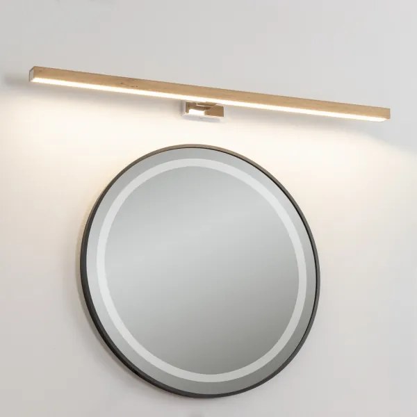 Brilagi-LED fürdőszobai tükörmegvilágítás WOODY MIRROR LED/15W/230V IP44 tölgy/króm