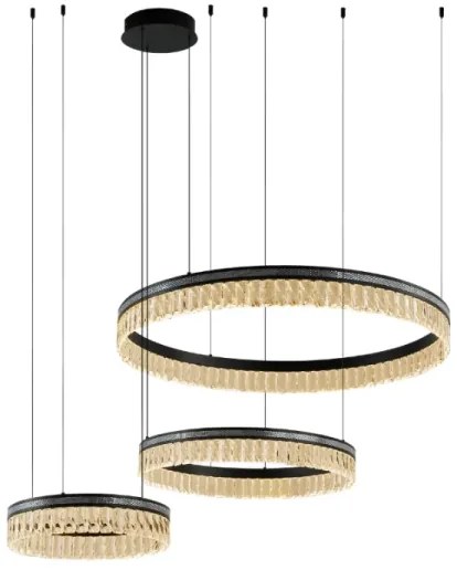 LED fényerőszabályozható kristálycsillár kábelen THALIA LED/120W/230V 3000-6000K + távirányító