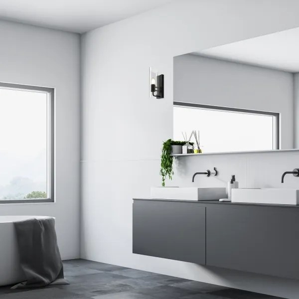 Rabalux 75027 - Fürdőszobai fali lámpa TEODORO 1xE14/12W/230V IP44 fekete