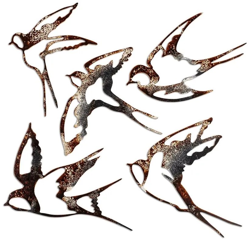 Fém fali dekoráció, Birds-2