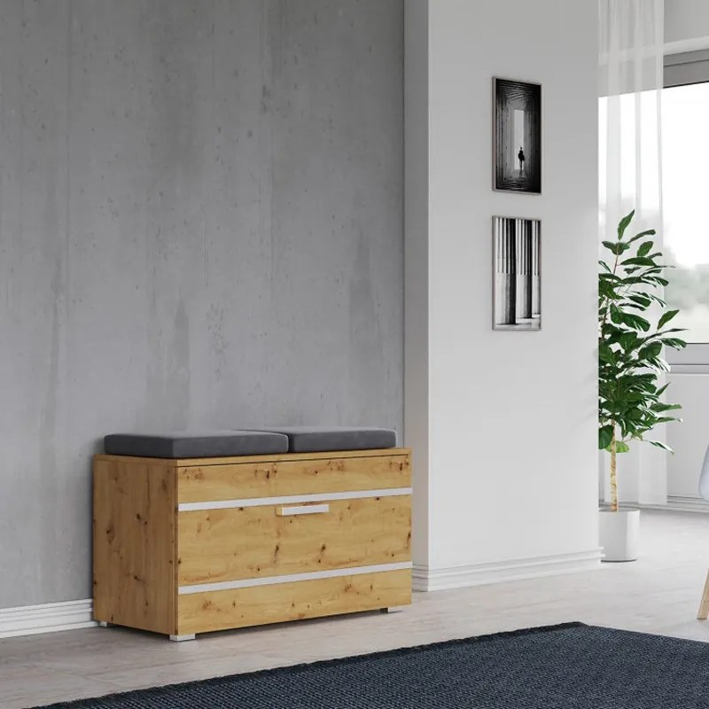 Shannan Opal cipősszekrény, 85x45x35 cm, tölgy