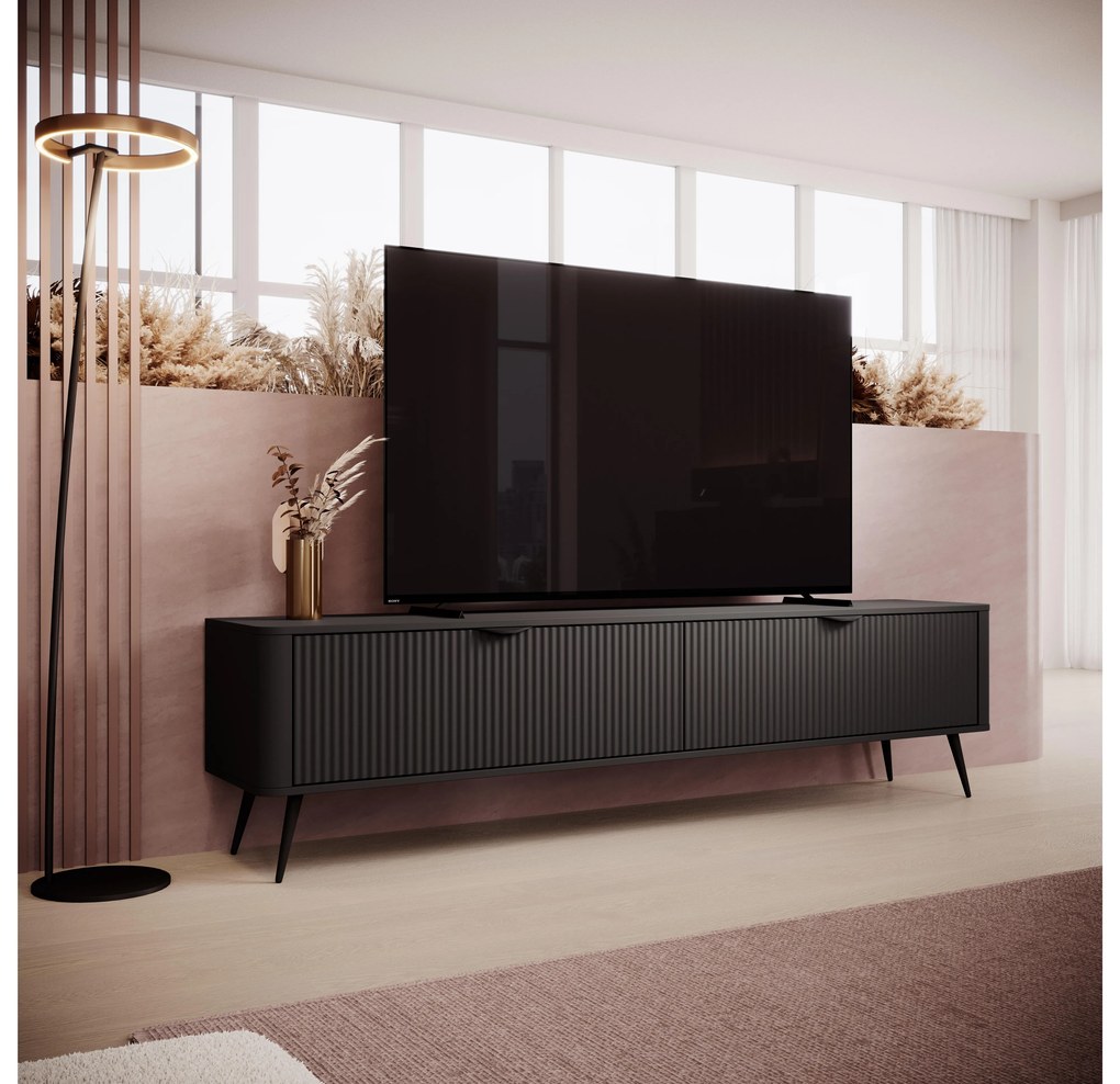 TV asztal/szekrény Lethe I (fekete). 1097480