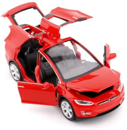1:32 méretarányú Tesla Model X modellautó - piros