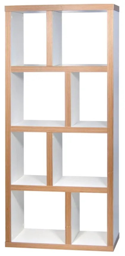 Fehér-natúr színű könyvespolc 70x159 cm Berlin – TemaHome