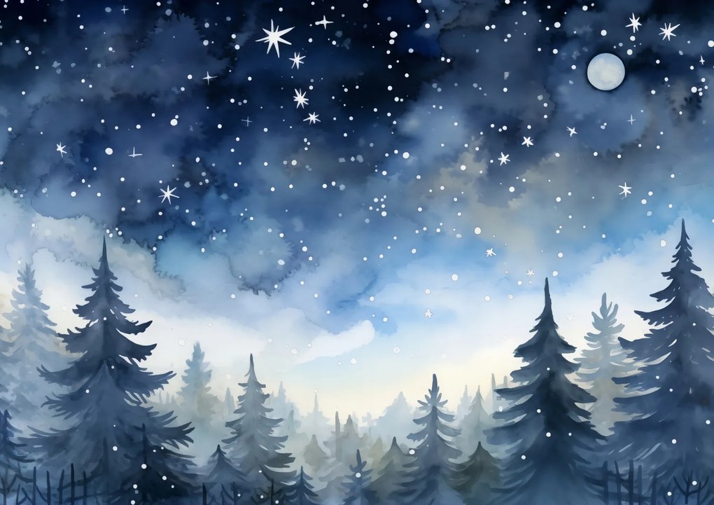 Poszter 84,1x59,4cm Rejtélyes erdő alkonyatkor