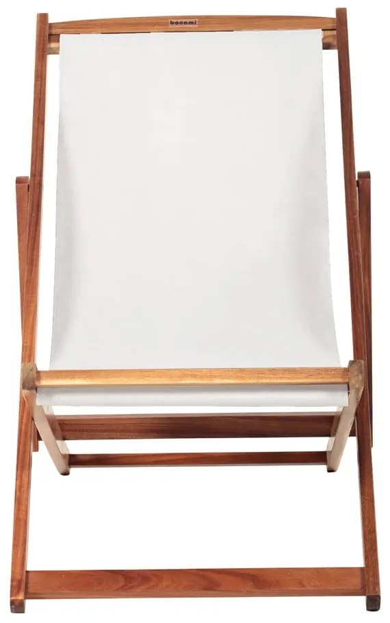 Bézs-sötét natúr színű tömörfa kerti napozóágy Dionysus – Bonami Essentials