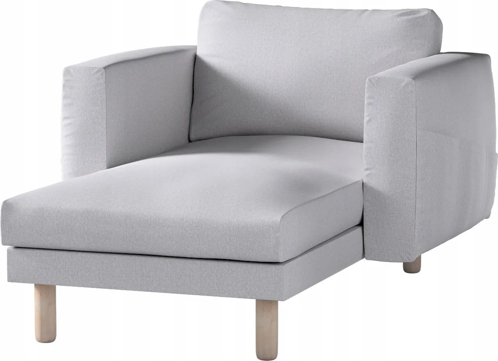 Dekoria Norsborg sezlon huzat Ikea karfával, szürke