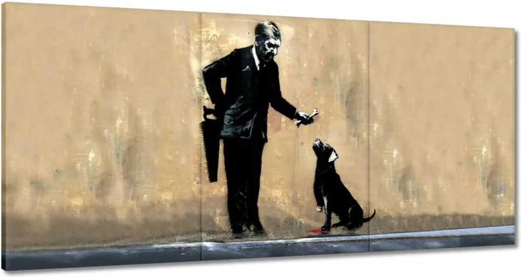 Vászonkép 120x60 Banksy Jó kutya Kutya