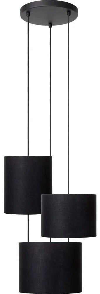 Lucide 45409/13/30 - Csillár zsinóron MAYA 3xE27/40W/230V fekete