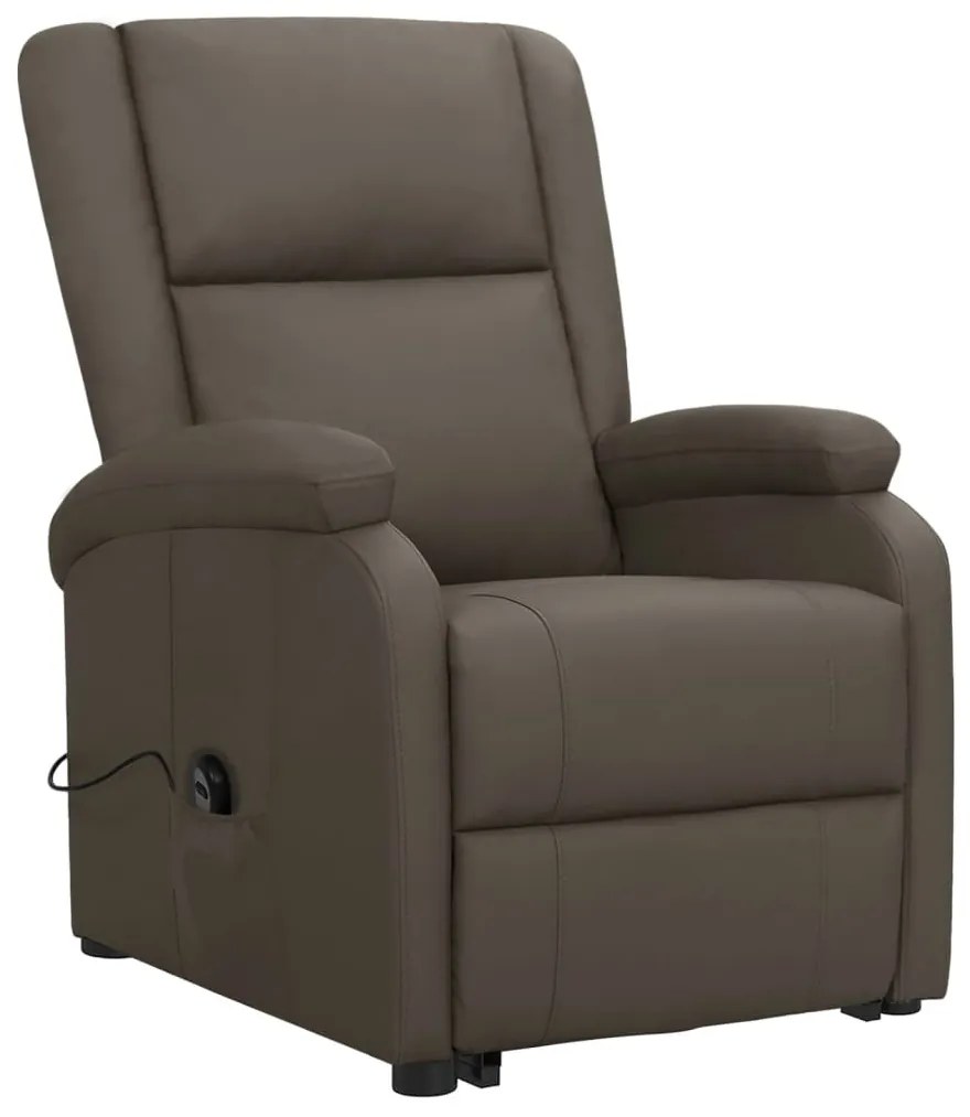 Szürke műbőr felállást segítő fotel